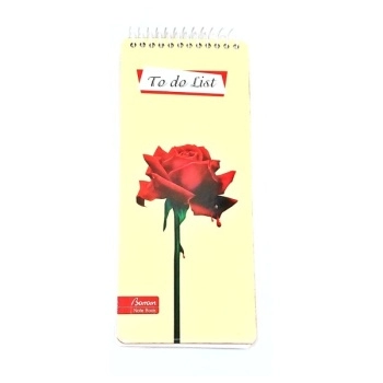 دفتر یادداشت to do list گل رز 100 برگ باران