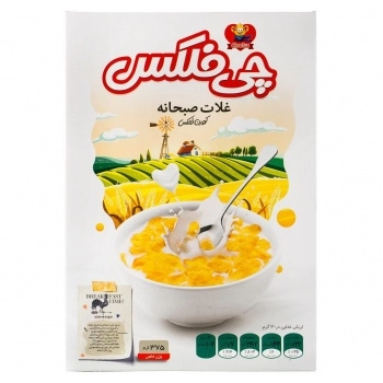 غلات صبحانه کرن فلکس حاوی پرک ذرت و عصاره مالت 375 گرم چی توز