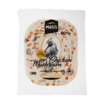 کالباس مرغ و قارچ 200 گرم ماسیس